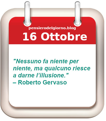 Calendario frase del giorno 16 Ottobre 22