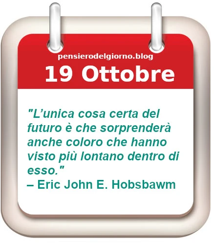 Calendario con frase del giorno 19 Ottobre 22