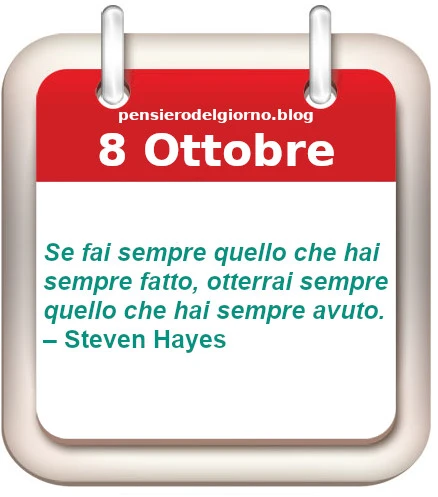 Calendario frase del giorno 8 Ottobre 22