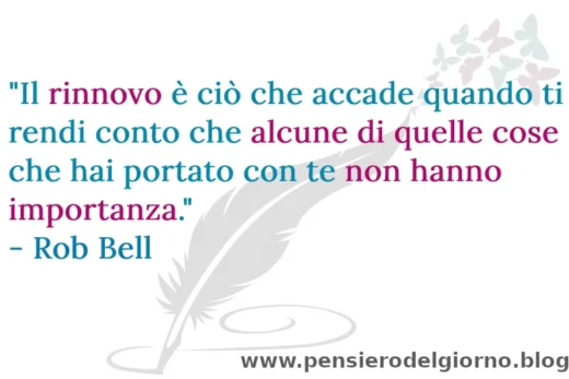 Frase cambiamento rinnovo Bell