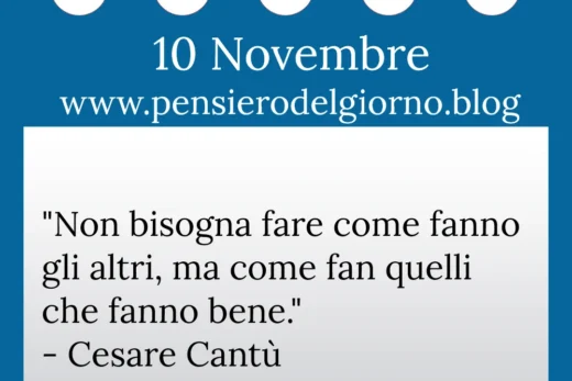 Calendario con frase del giorno 10 Novembre