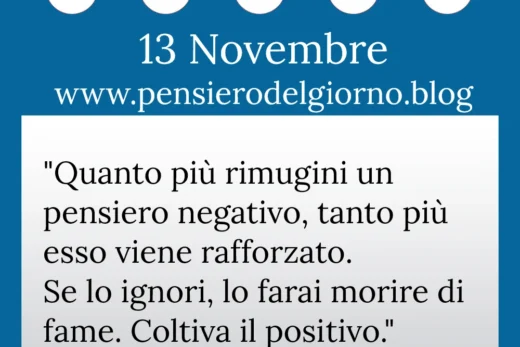 Calendario con frase del giorno 13 Novembre