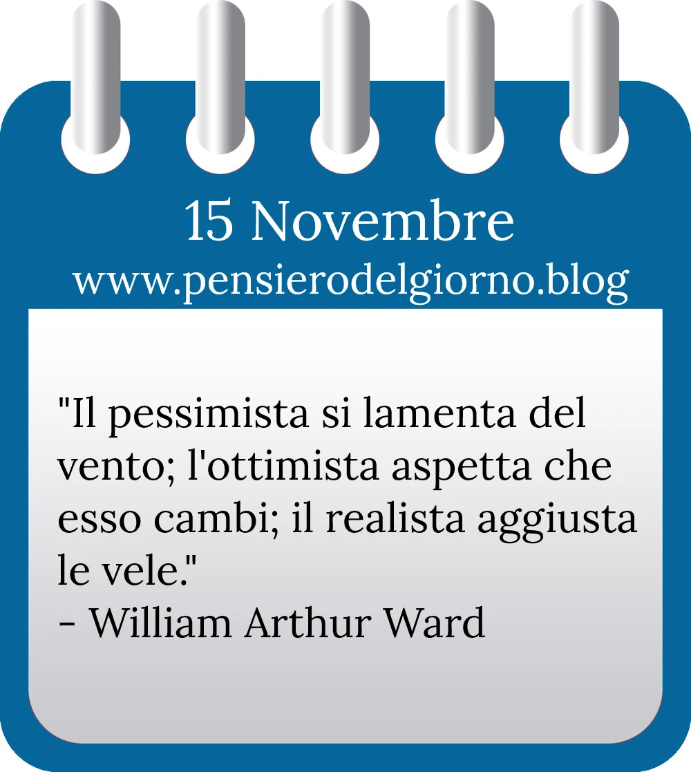 Calendario con frase del giorno 15 Novembre