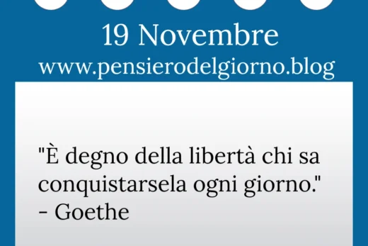 Calendario con frase del giorno 19 Novembre 2022