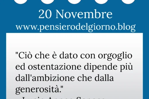 Calendario con frase del giorno 20 Novembre 2022