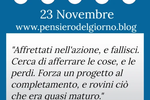 Calendario con frase del giorno 23 Novembre 2022