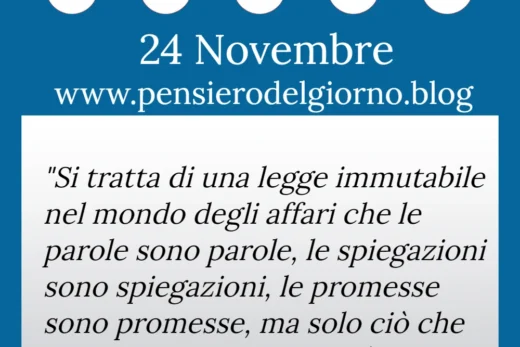 Calendario con frase del giorno 24 Novembre 2022