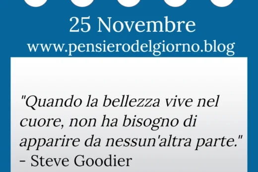 Calendario con frase del giorno 25 Novembre 2022