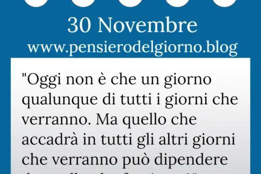 Calendario con frase del giorno 30 Novembre 2022