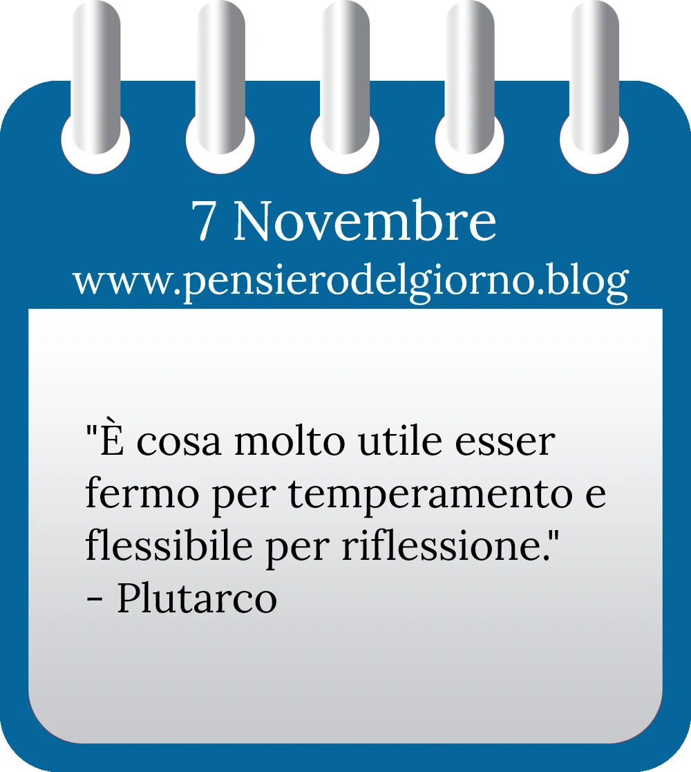 Calendario con frase del giorno 7 Novembre