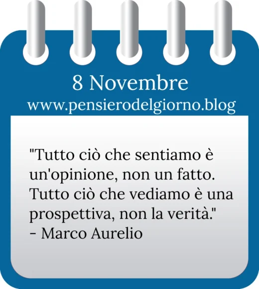 Calendario con frase 8 Novembre