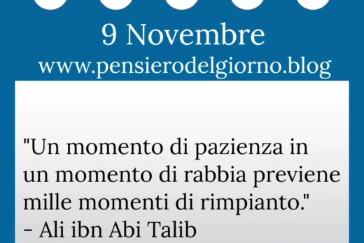 Calendario con frase del giorno 9 Novembre