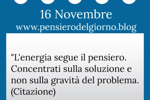 Calendario con frase del giorno 16 Novembre 2022