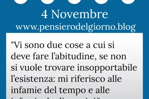 Calendario con frase del giorno 4 Novembre