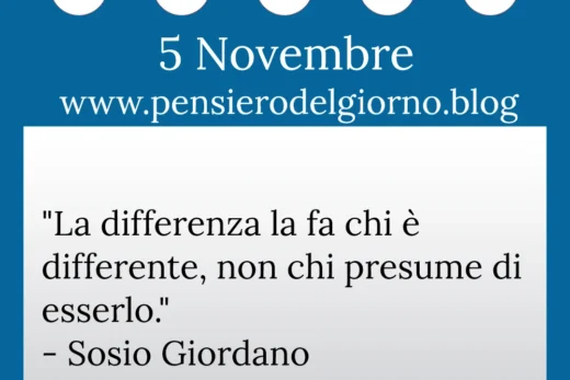 Calendario con frase del giorno 5 Novembre
