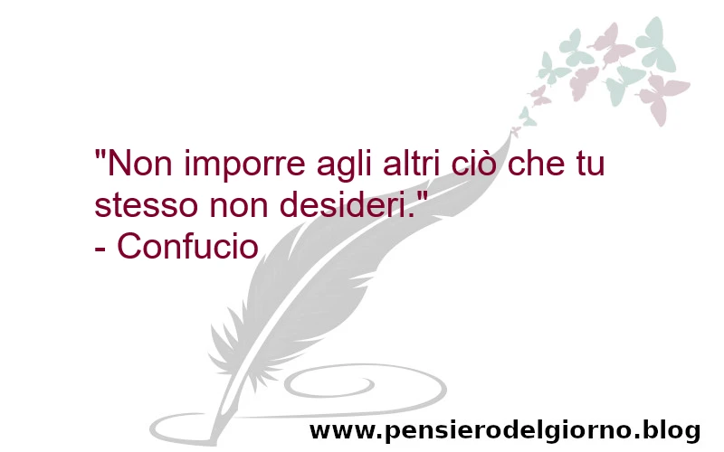 Confucio frase non imporre