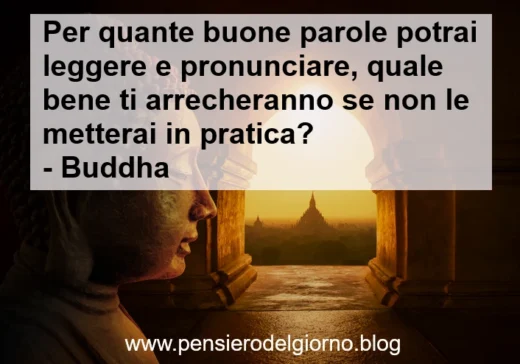 Buddha frase sul mettere in pratica