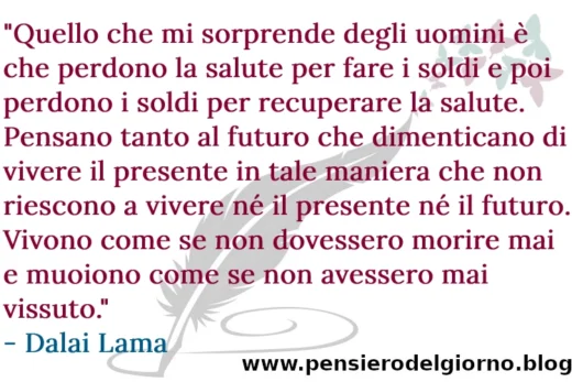 Frasi Dalai Lama saggezza vita