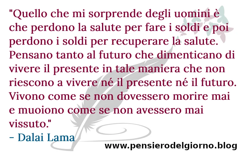 Frasi Dalai Lama saggezza vita