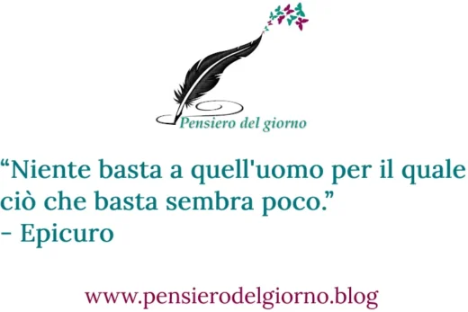 Frase Epicuro niente basta infelicità