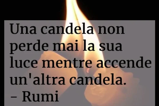 Frase Rumi candela luce