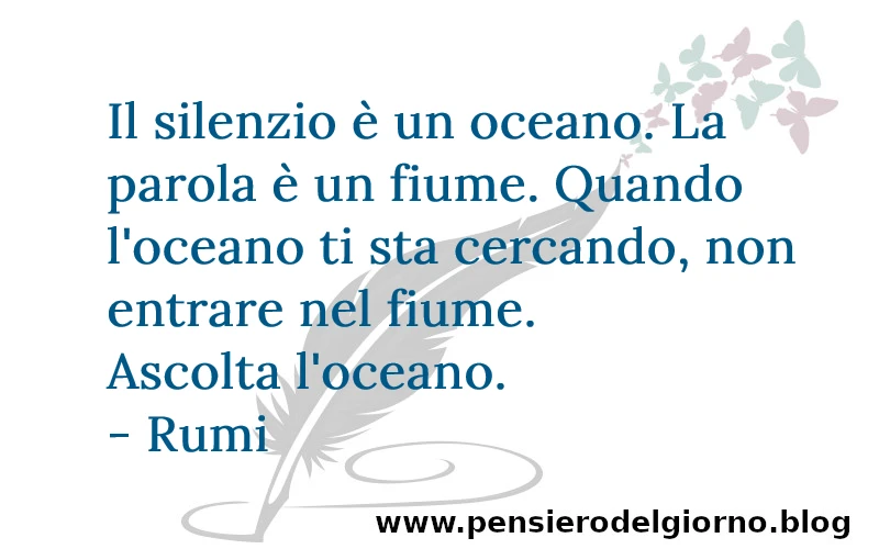 Frase Rumi silenzio oceano