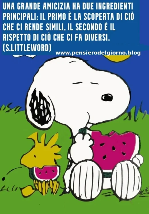 Snoopy frase grande amicizia