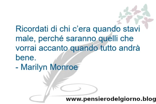 Frase sull'amizicia Monroe