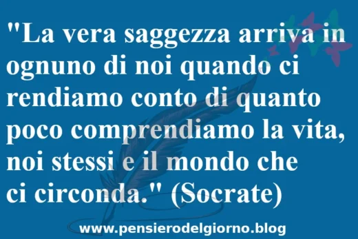Frase saggezza vita Socrate