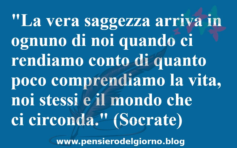 Frase saggezza vita Socrate