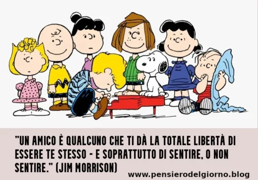 Frase Snoopy amicizia e libertà