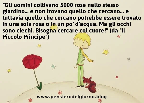 Il Piccolo Principe frase cercare col cuore