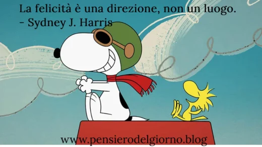 Snoopy frase felicità direzione