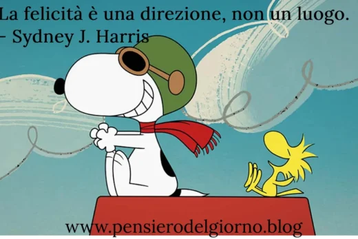 Snoopy frase felicità direzione