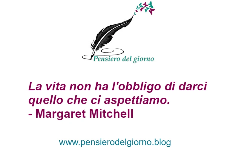 Aforisma sulle aspettative della vita Mitchell