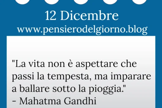 Calendario con frase del giorno 12 Dicembre 2022