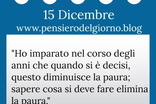Calendario con frase del giorno 15 Dicembre 2022