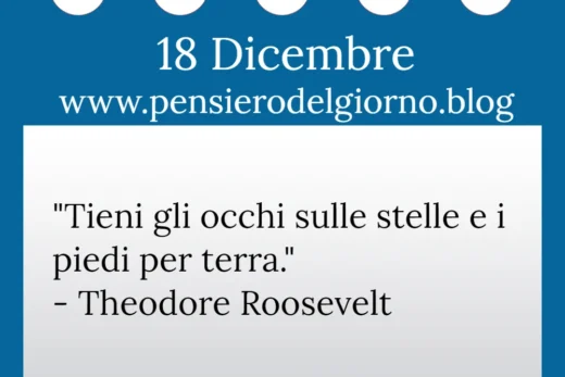 Calendario con frase del giorno 18 Dicembre 2022