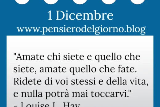Calendario con frase del giorno 1 Dicembre 2022