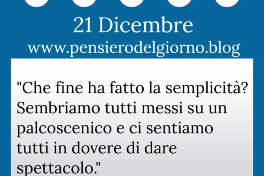 Calendario con frase del giorno 21 Dicembre 2022