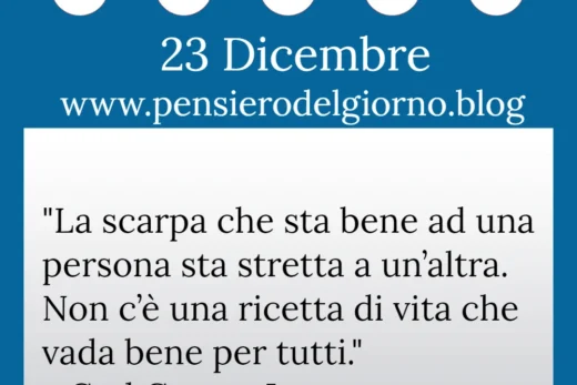 Calendario con frase del giorno 23 Dicembre 2022