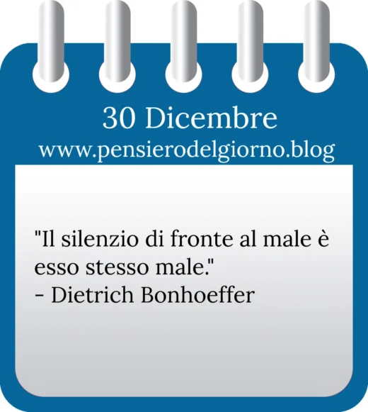Calendario con frase del giorno 30 Dicembre 2022