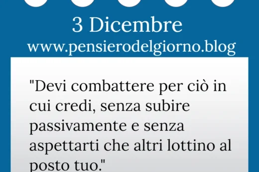 Calendario con frase del giorno 3 Dicembre 2022