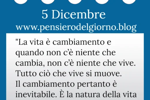 Calendario con frase del giorno 5 Dicembre 2022