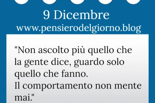 Calendario con frase del giorno 9 Dicembre 2022