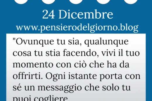 Calendario con frase del giorno 24 Dicembre 2022