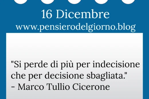 Calendario con frase del giorno 16 Dicembre 2022