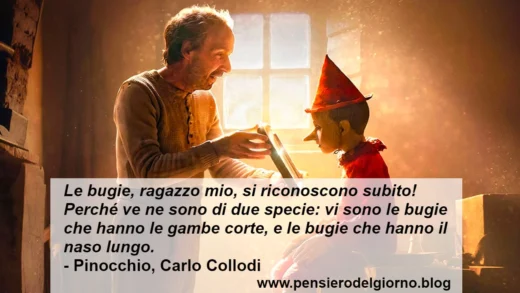 Frase bugie di due specie Pinocchio Collodi