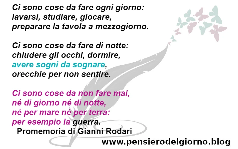 Promemoria di Gianni Rodari spiegazione