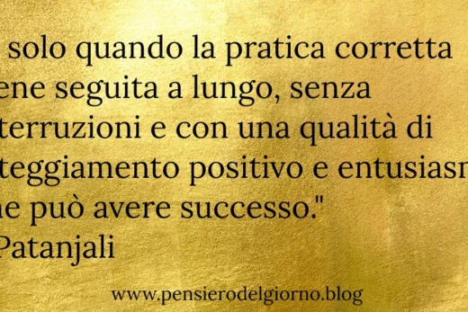Aforisma di Patanjali sulla pratica yoga corretta